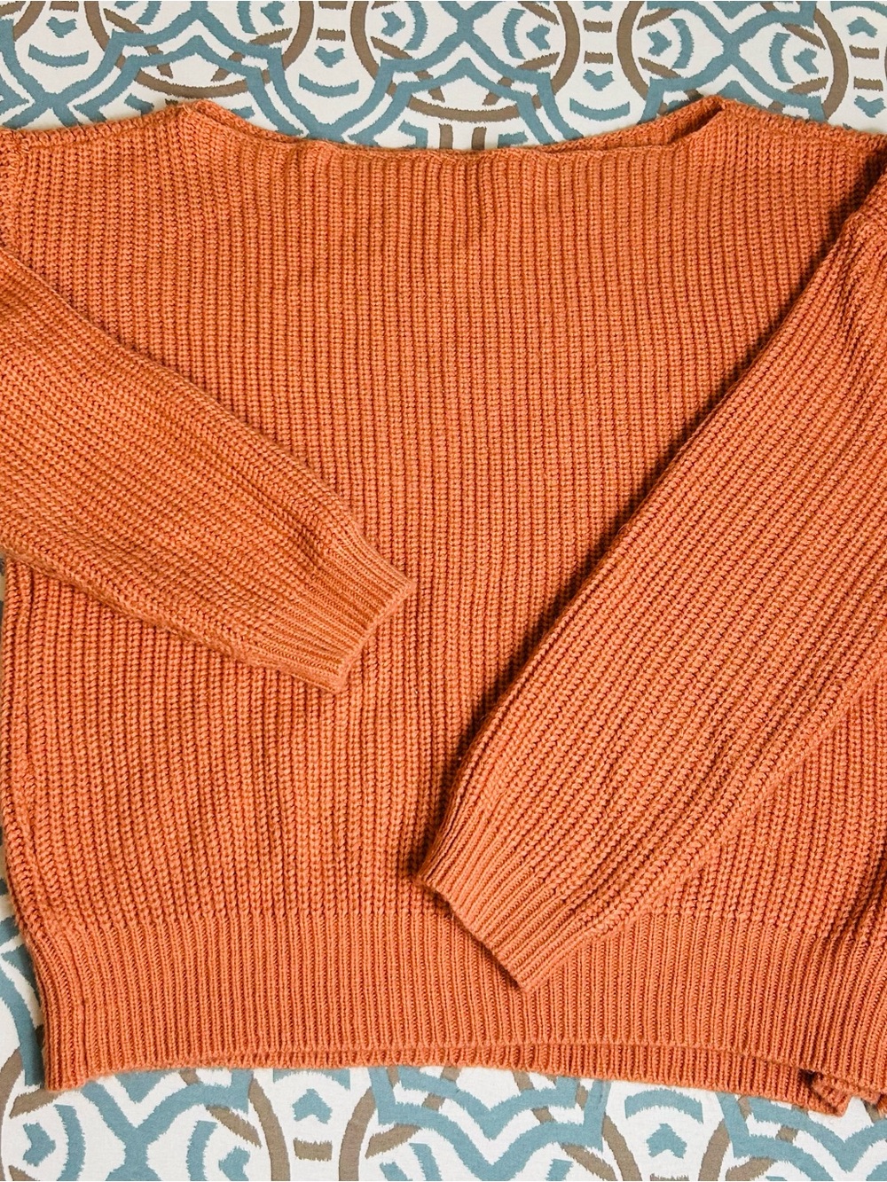 Women's Crewneck Sweater in Burnt Orange